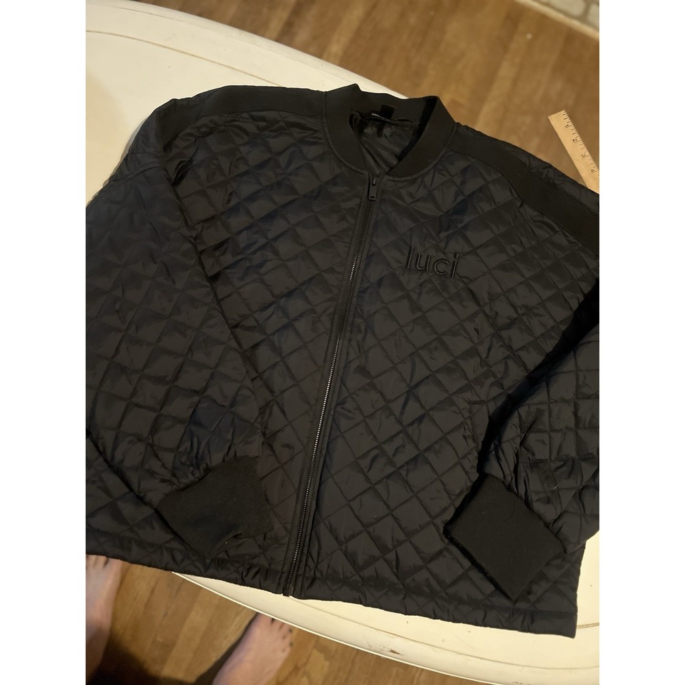 Mercer Mettle Mens 2XL Black‎ Quilted Bomber Jacket Full Zip Lightweight Luci